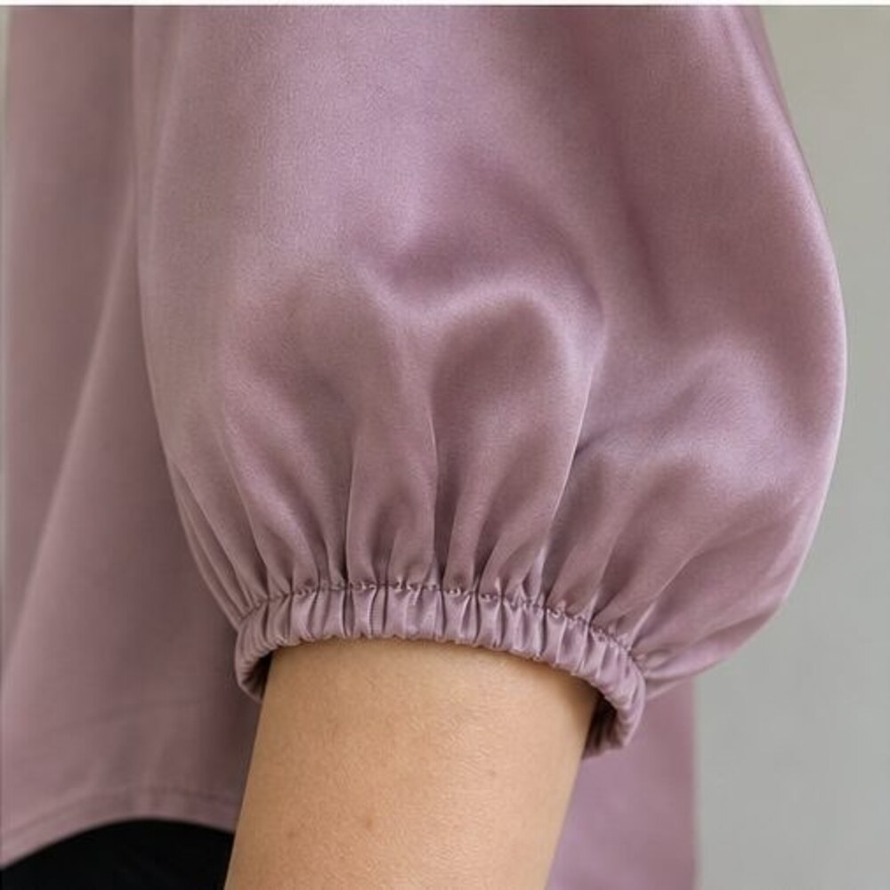 Mauve Button Blouse - Picture 5 of 6